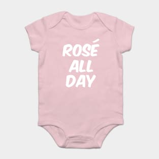 Rose All Day (white) Baby Bodysuit